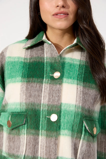 HAVEN - Fargo Cropped Jacket - Green