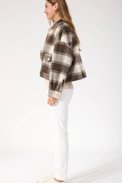 HAVEN - Fargo Cropped Jacket - Brown