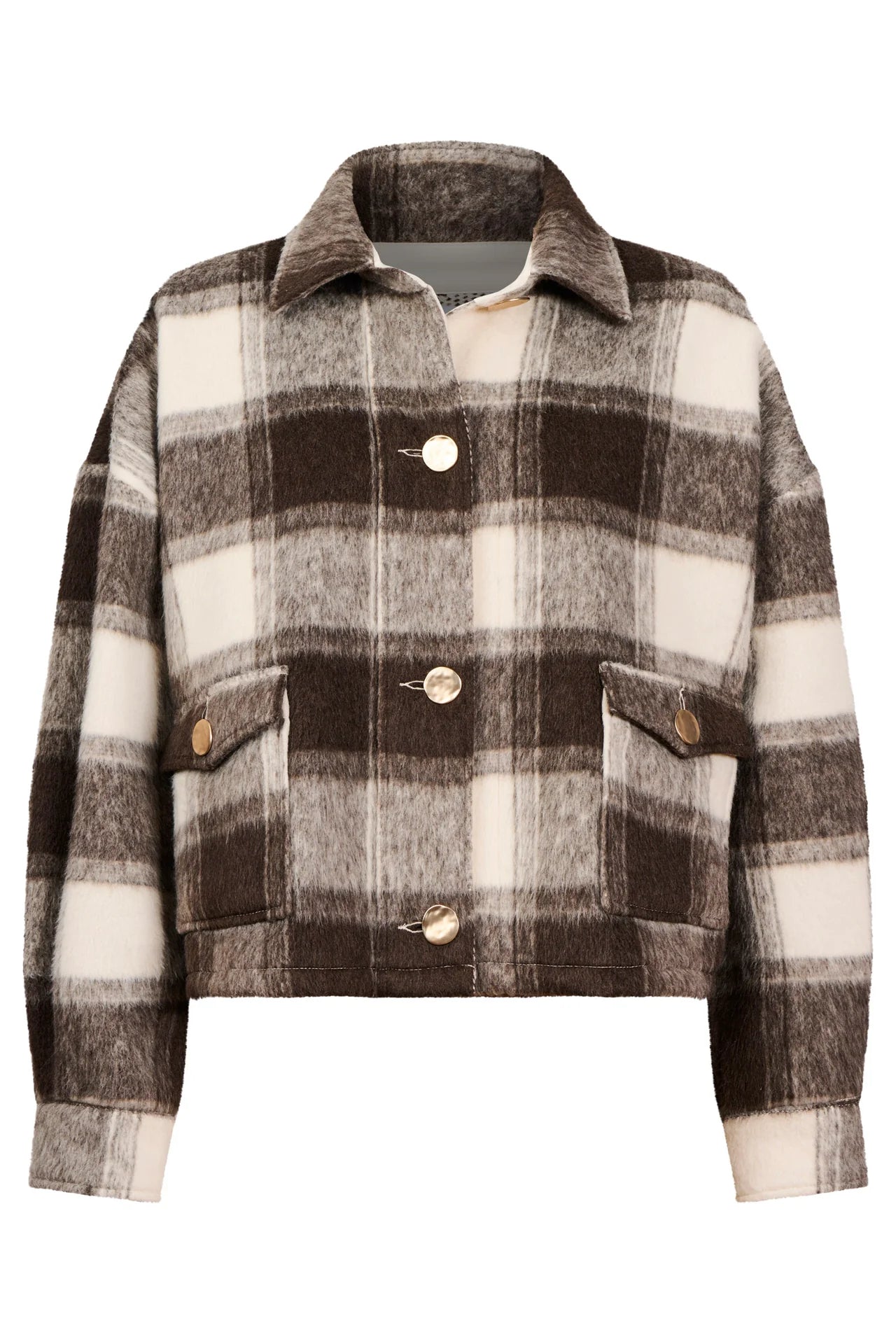 HAVEN - Fargo Cropped Jacket - Brown