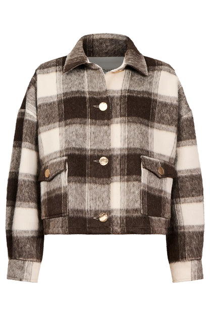 HAVEN - Fargo Cropped Jacket - Brown