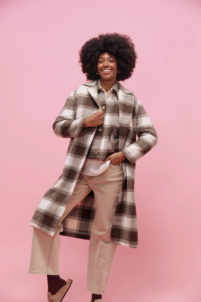 HAVEN - Fargo Cropped Jacket - Brown
