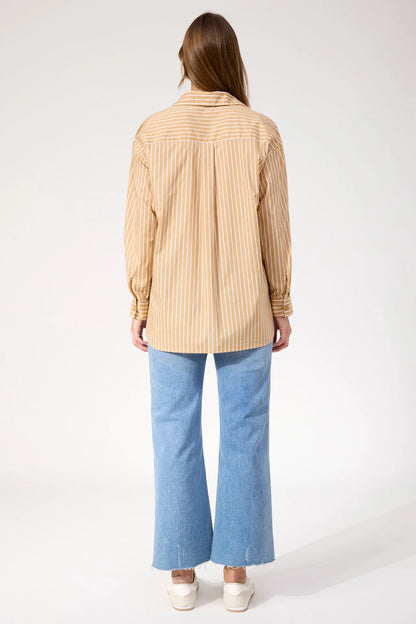 HAVEN - Fairbanks Stripe Shirt - Latte