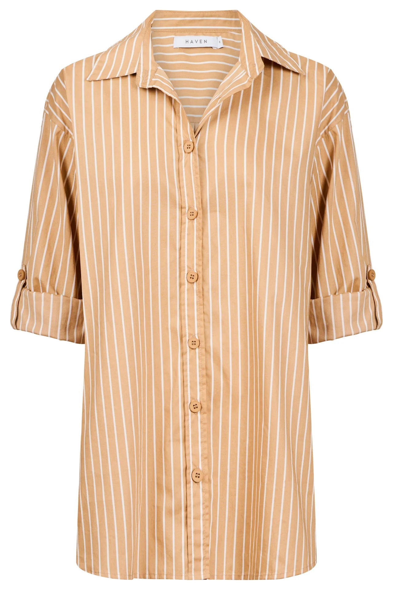 HAVEN - Fairbanks Stripe Shirt - Latte