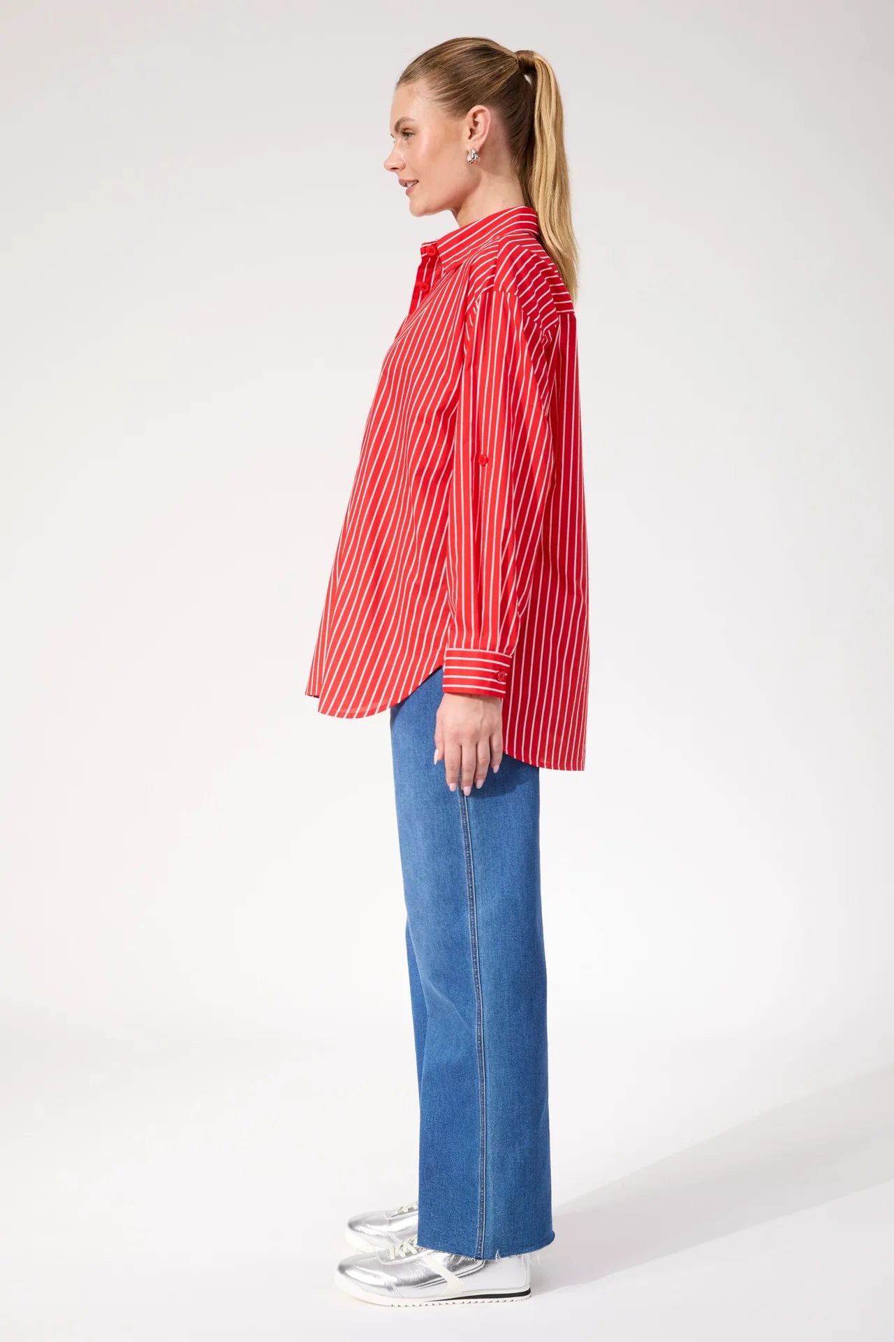 HAVEN - Fairbanks Stripe Shirt - Red