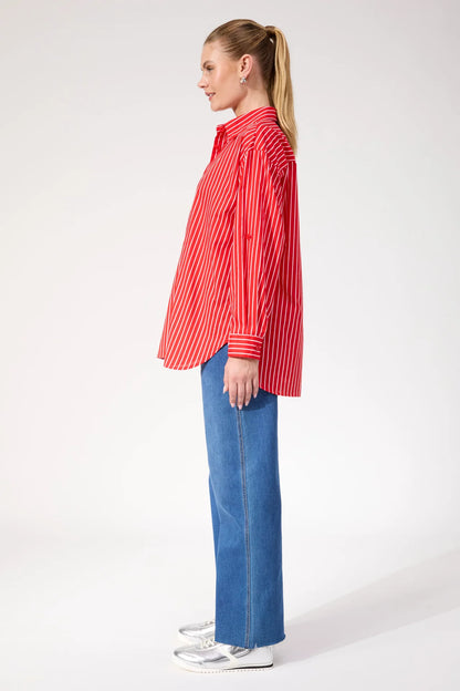 HAVEN - Fairbanks Stripe Shirt - Red