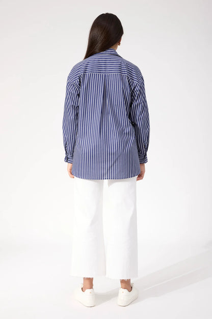 HAVEN - Fairbanks Stripe Shirt - Navy