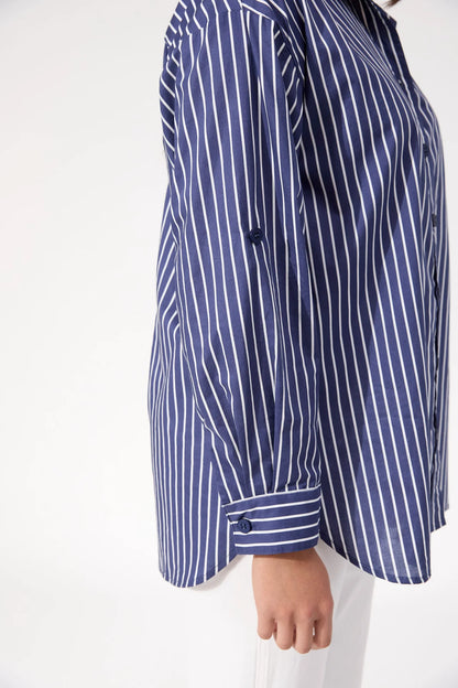 HAVEN - Fairbanks Stripe Shirt - Navy