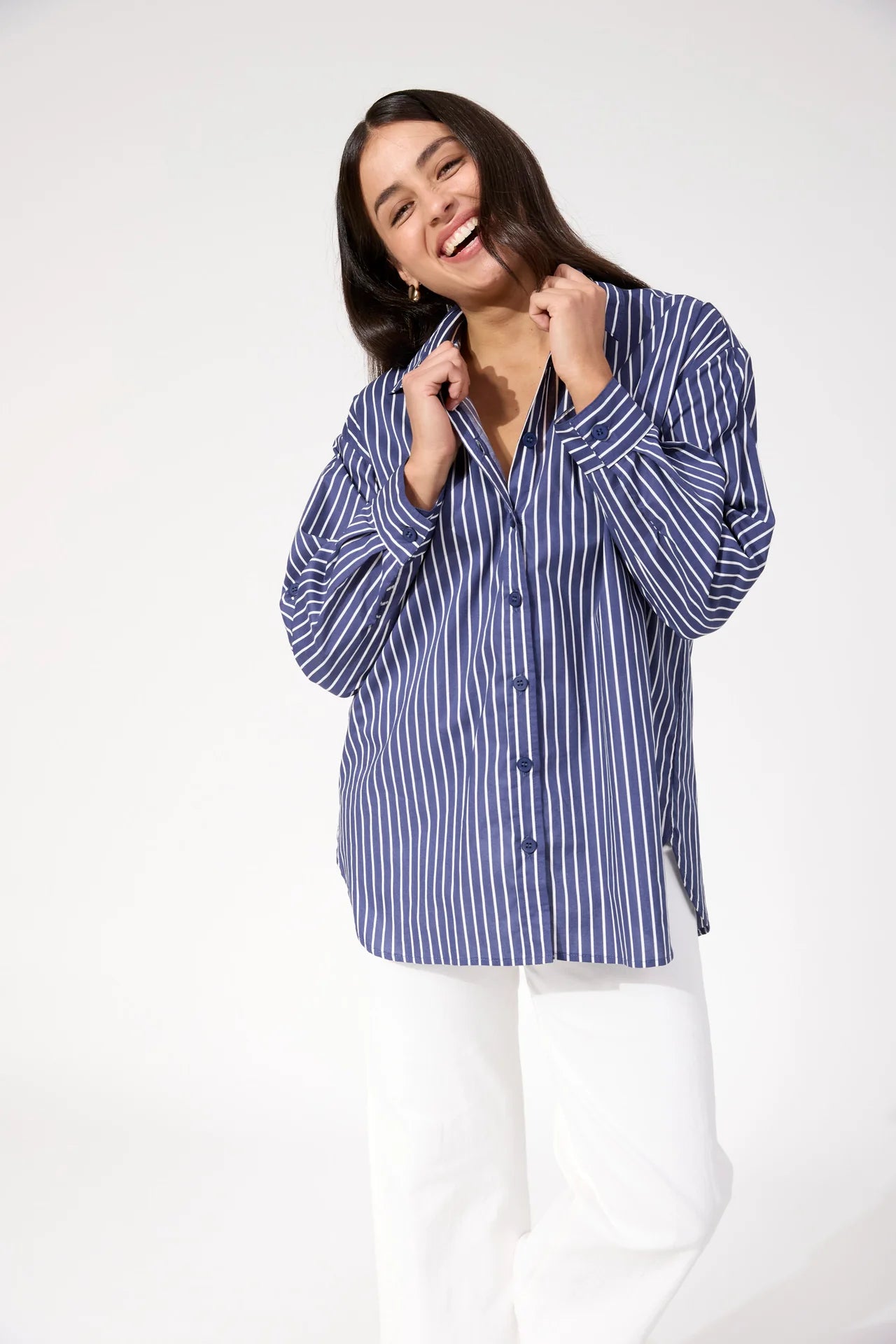HAVEN - Fairbanks Stripe Shirt - Navy
