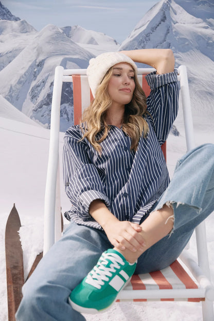 HAVEN - Fairbanks Stripe Shirt - Navy