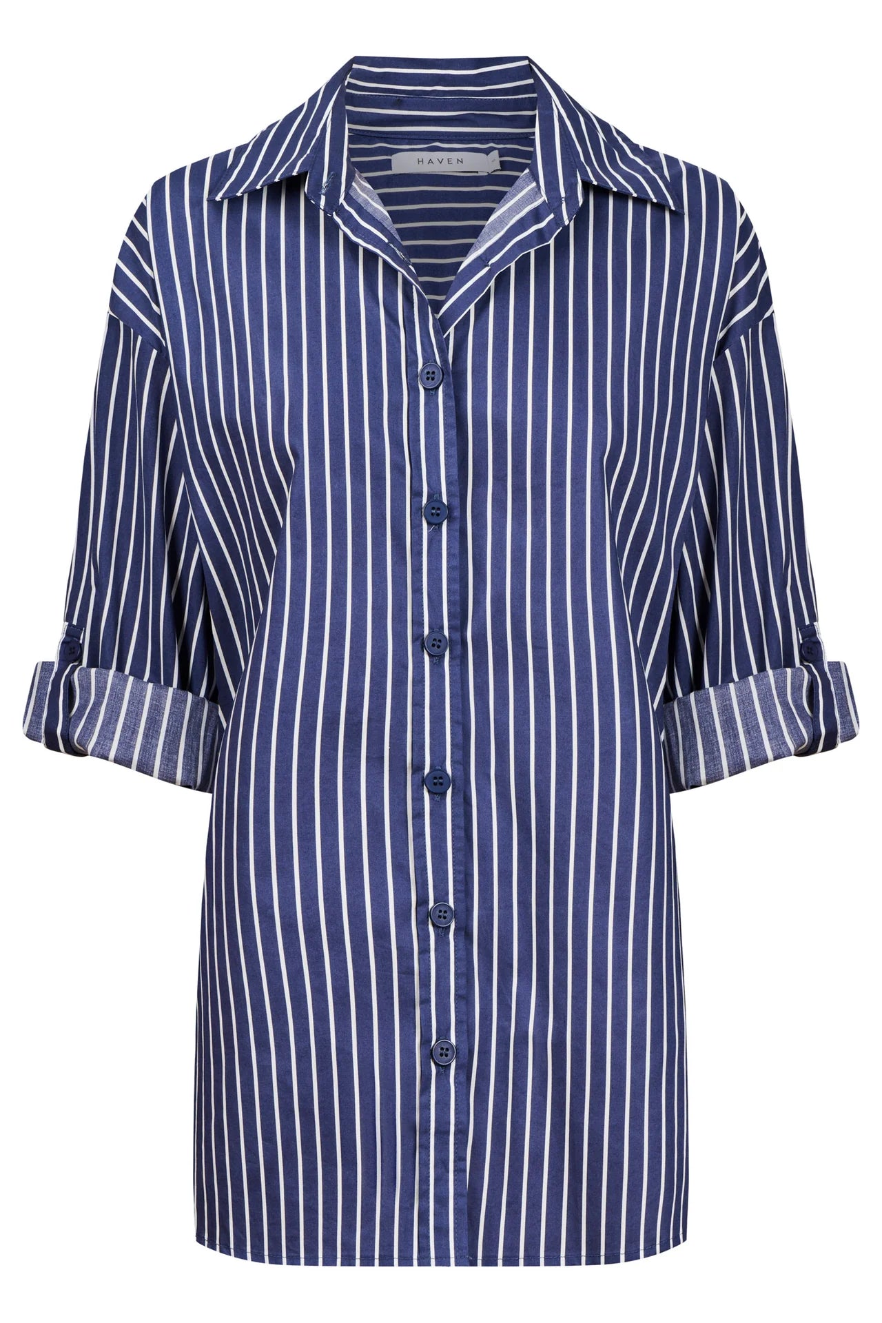 HAVEN - Fairbanks Stripe Shirt - Navy