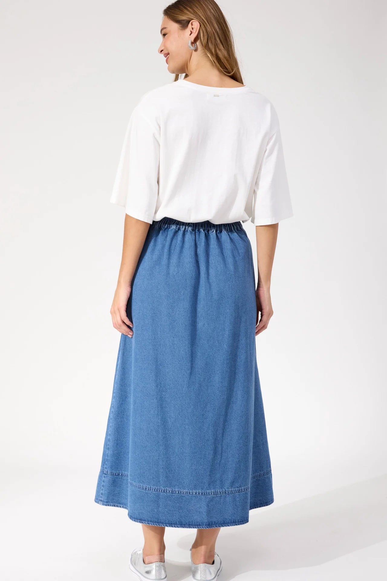 HAVEN - Denver Denim Skirt - Blue