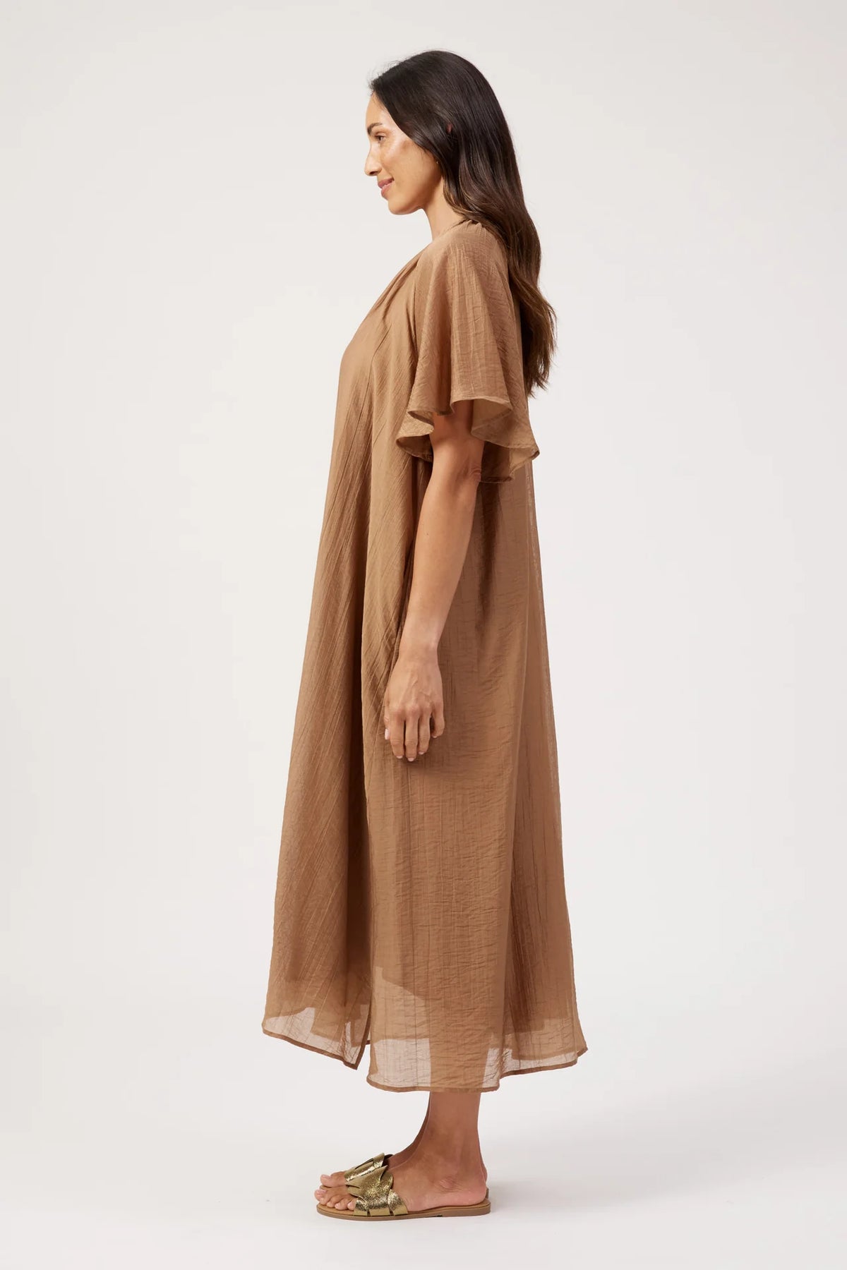HAVEN - Kenya Midi Dress - Wheat