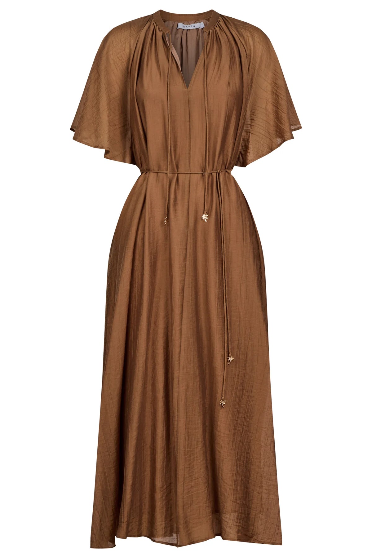 HAVEN - Kenya Midi Dress - Wheat
