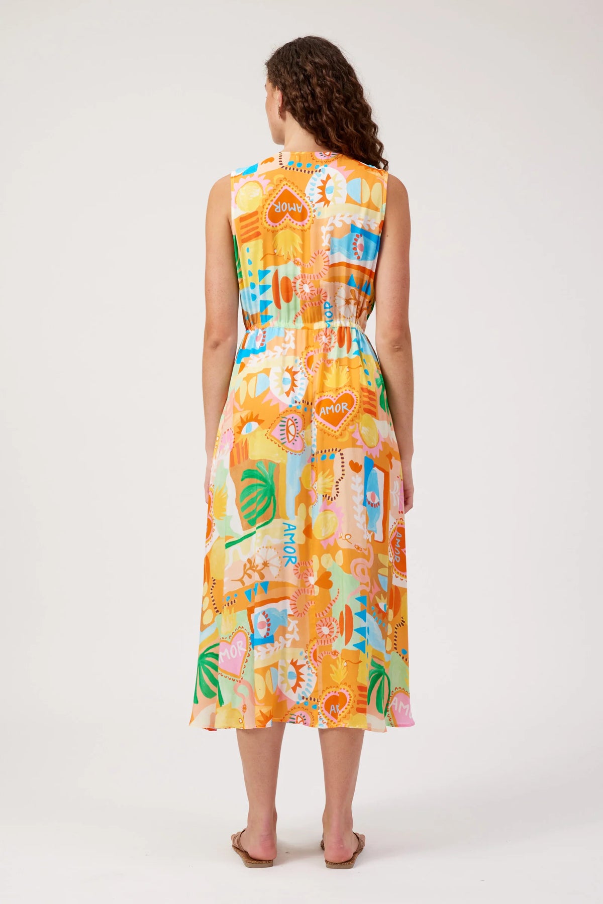 HAVEN - Mykonos Tie Midi Dress - Mati