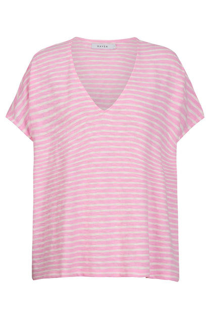 HAVEN - Tropea Stripe Tshirt - Pink