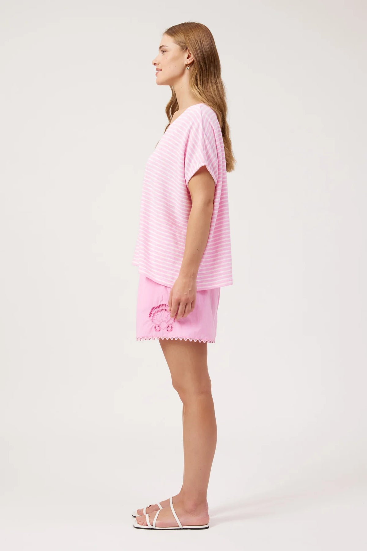 HAVEN - Tropea Stripe Tshirt - Pink