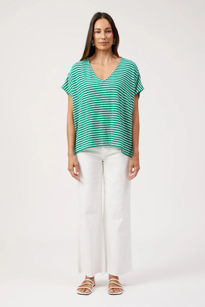 HAVEN - Tropea Stripe Tshirt - Green