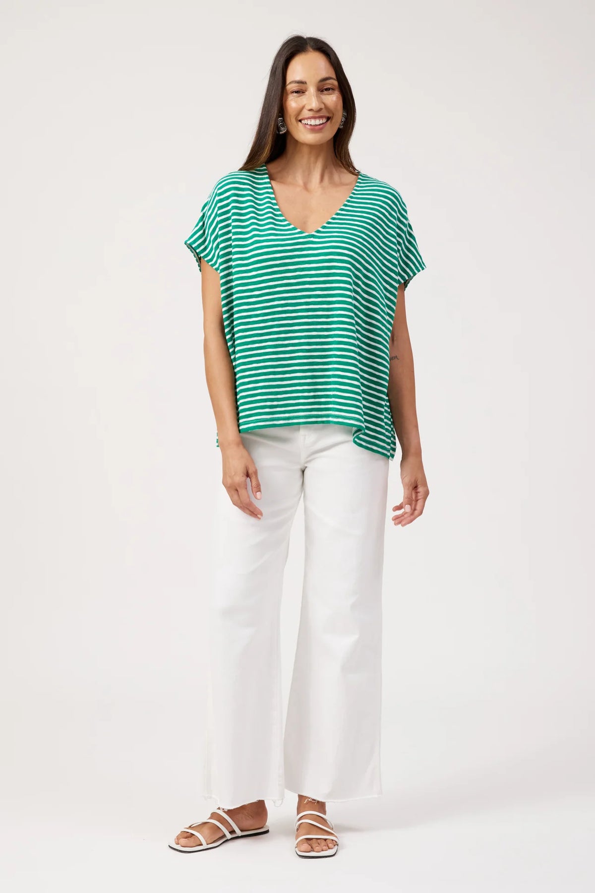 HAVEN - Tropea Stripe Tshirt - Green