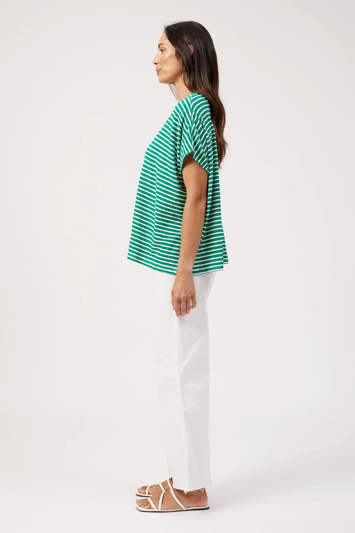 HAVEN - Tropea Stripe Tshirt - Green