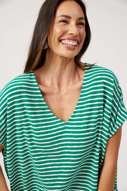 HAVEN - Tropea Stripe Tshirt - Green
