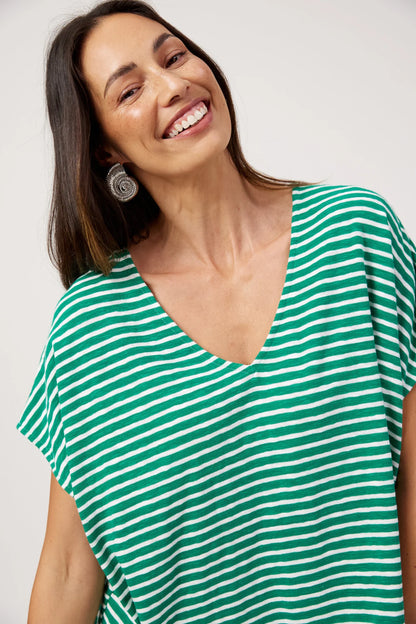 HAVEN - Tropea Stripe Tshirt - Green