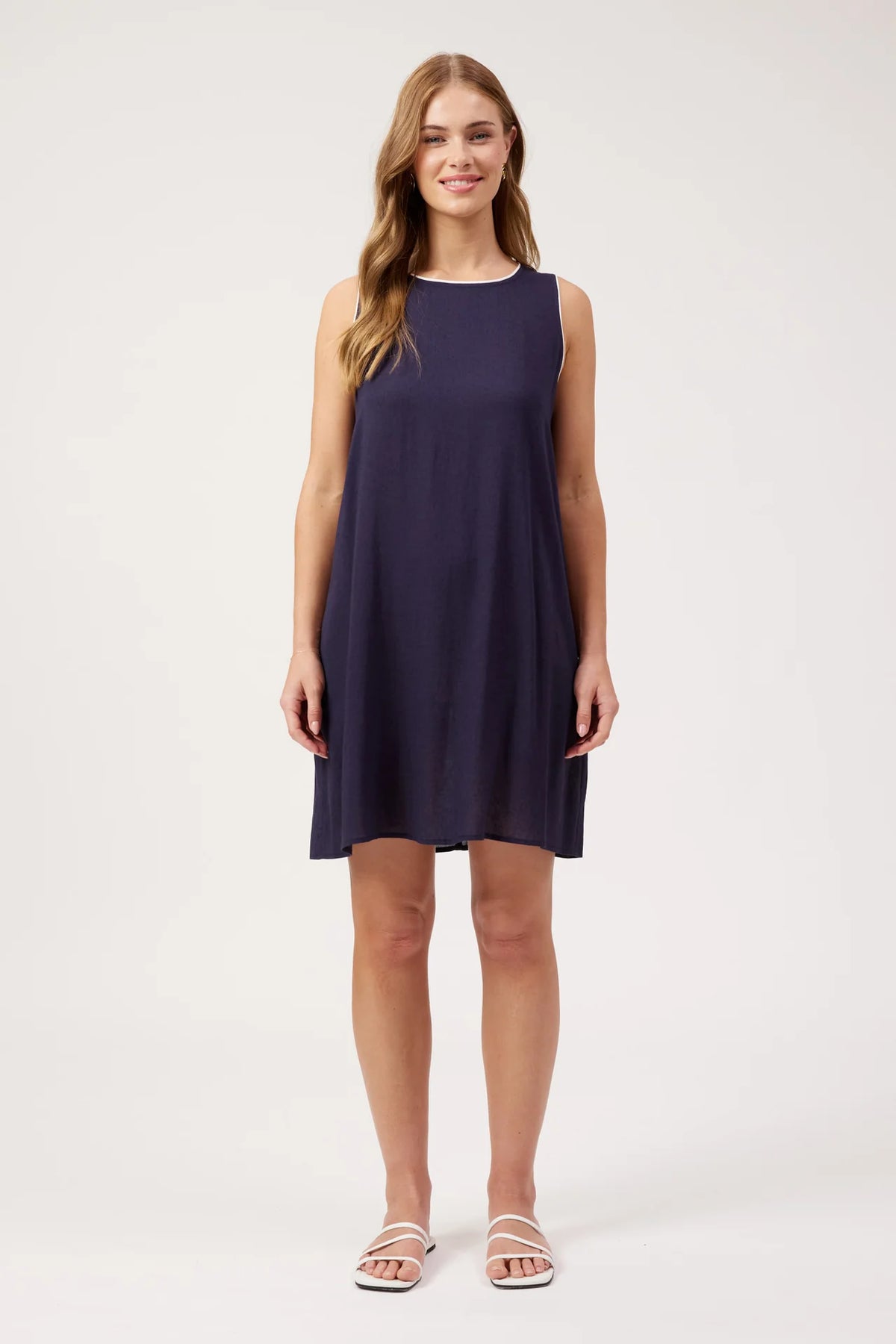 HAVEN - Positano Contrast Dress - Navy