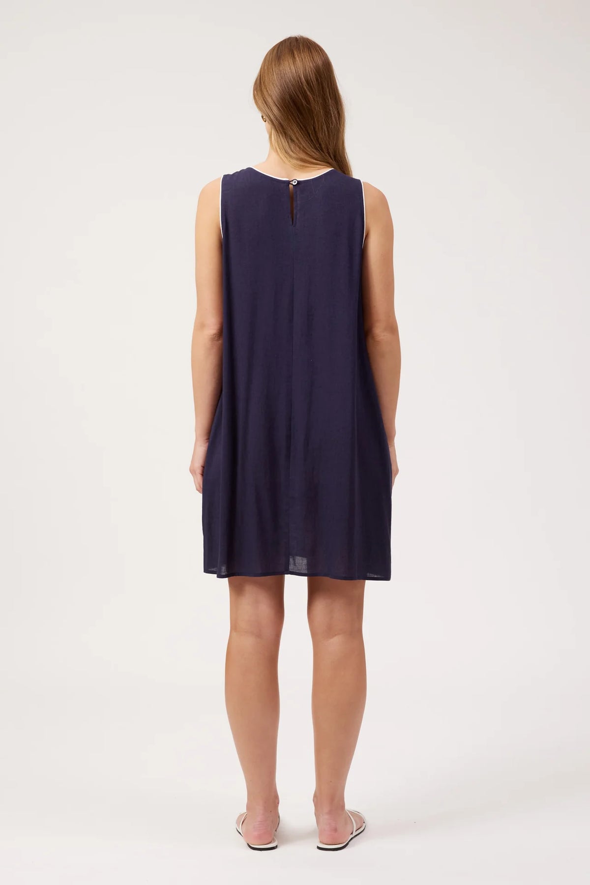 HAVEN - Positano Contrast Dress - Navy