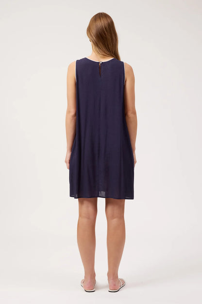 HAVEN - Positano Contrast Dress - Navy