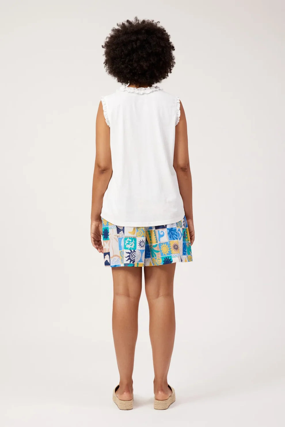 HAVEN - Athens Frill Tank - White