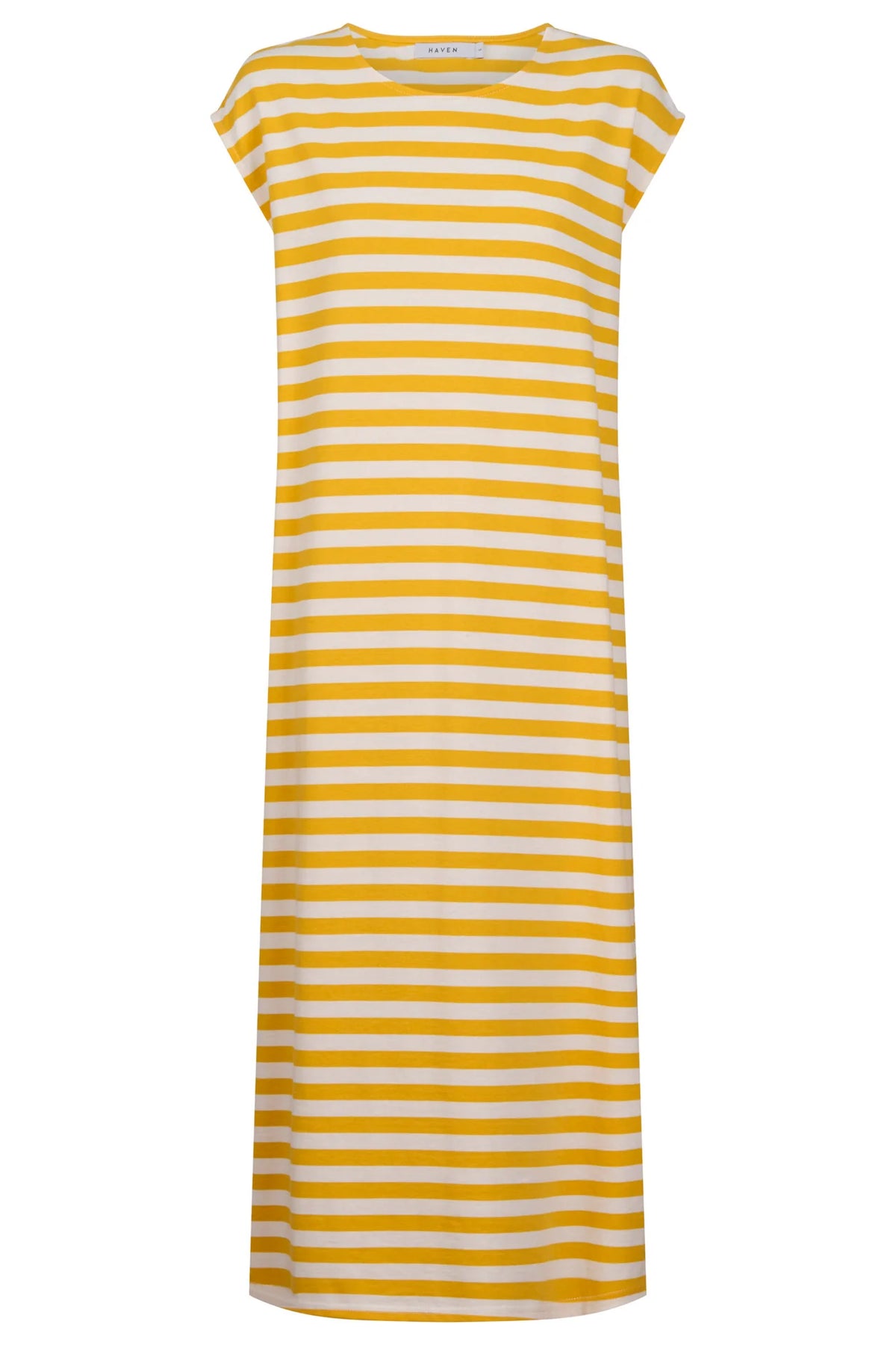 HAVEN - Kos Stripe Tshirt Dress - Yellow