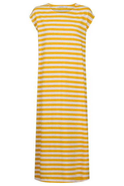 HAVEN - Kos Stripe Tshirt Dress - Yellow