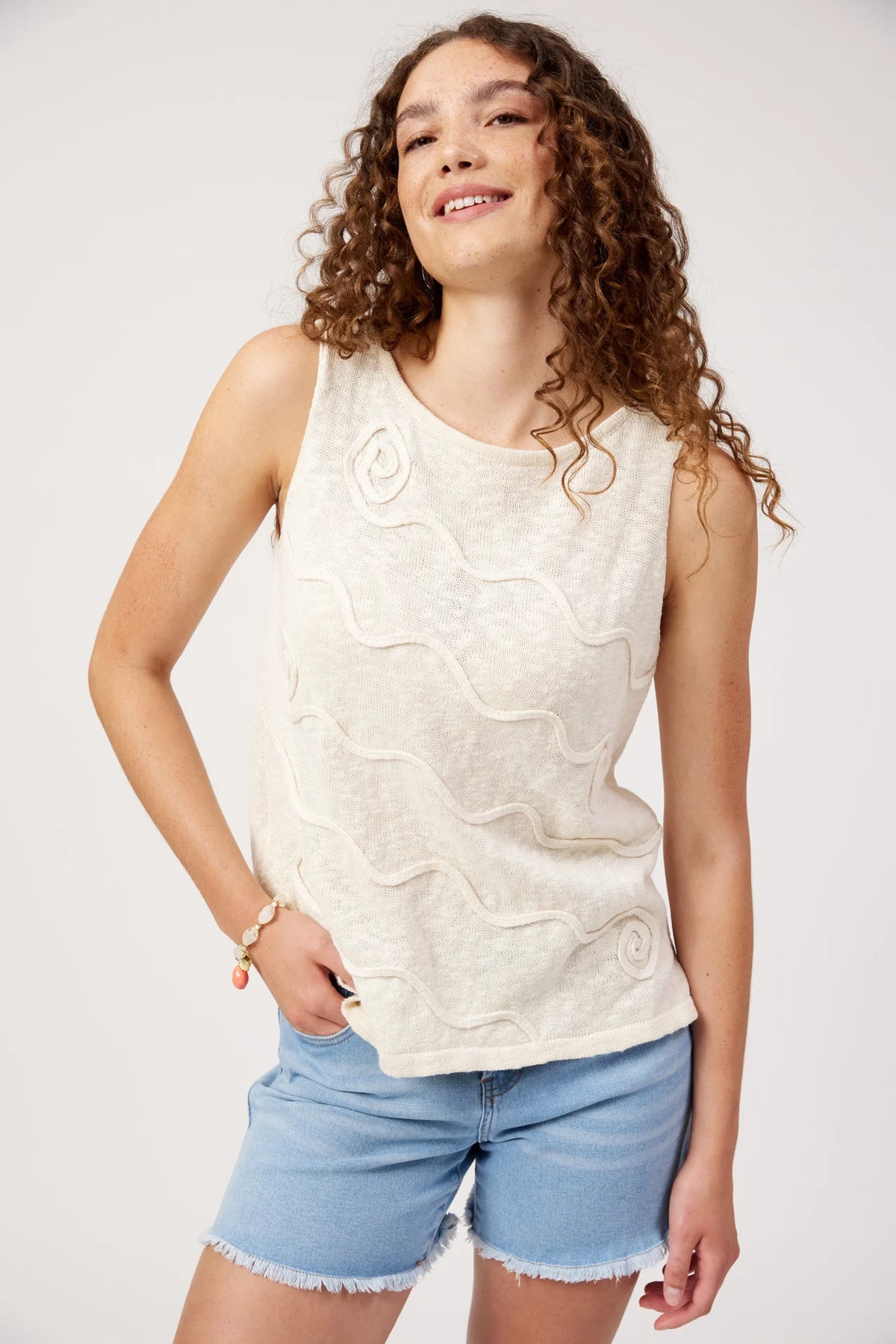 HAVEN - Olympus Applique Tank - Sand