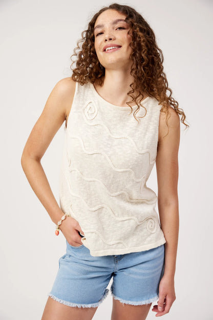 HAVEN - Olympus Applique Tank - Sand