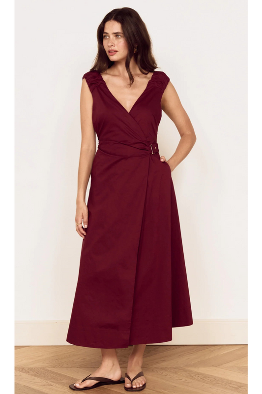 MINKPINK - Lola Wrap Midi Dress - Wine
