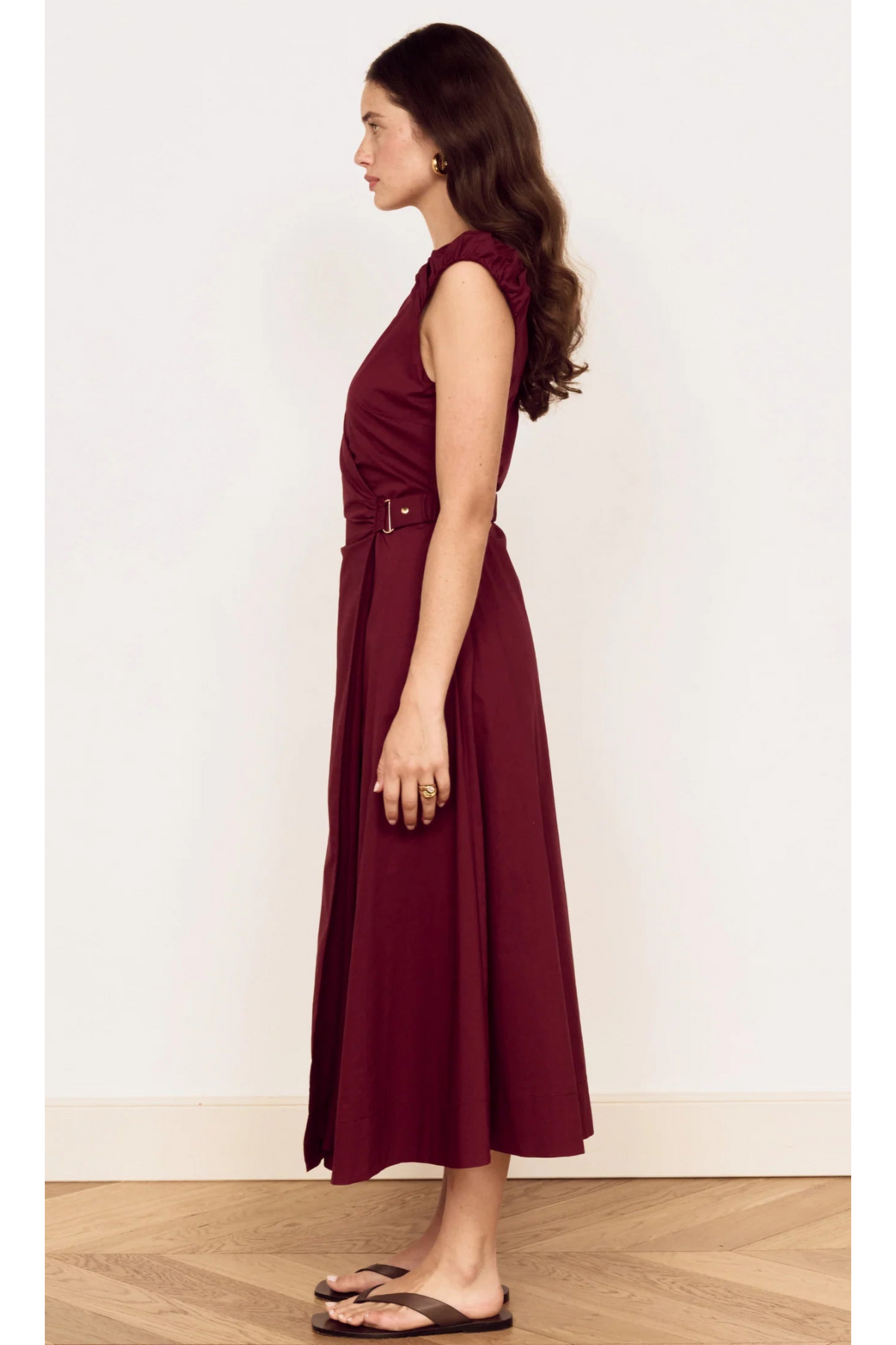 MINKPINK - Lola Wrap Midi Dress - Wine