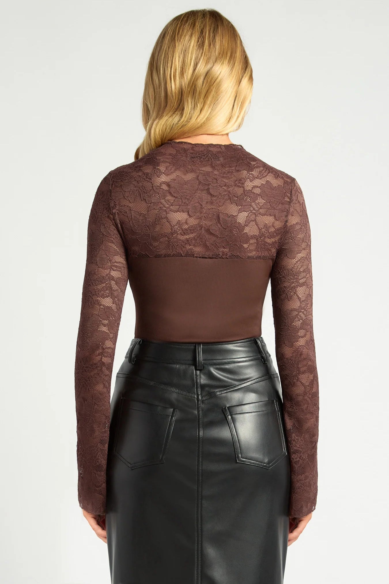 Lola Lace Long Sleeve - Espresso