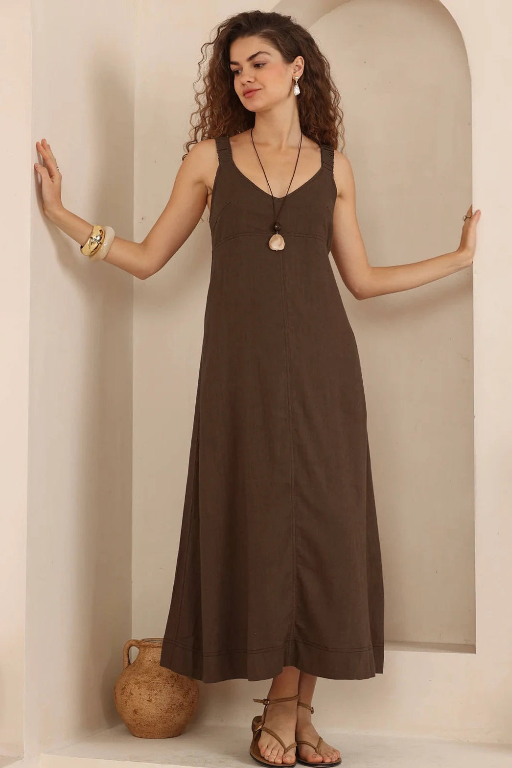Reya Maxi Dress - Cocoa