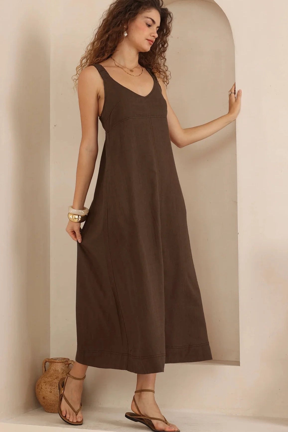 Reya Maxi Dress - Cocoa