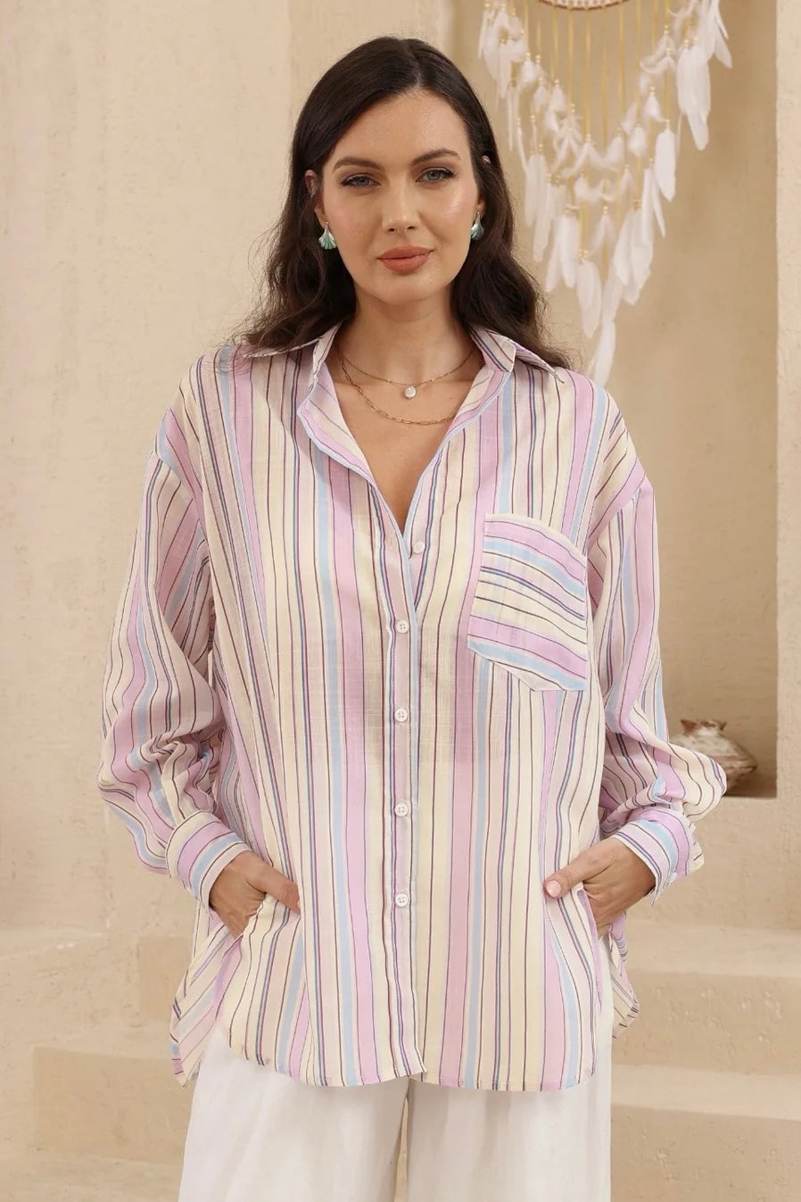Winslow Stripe Shirt - Lilac