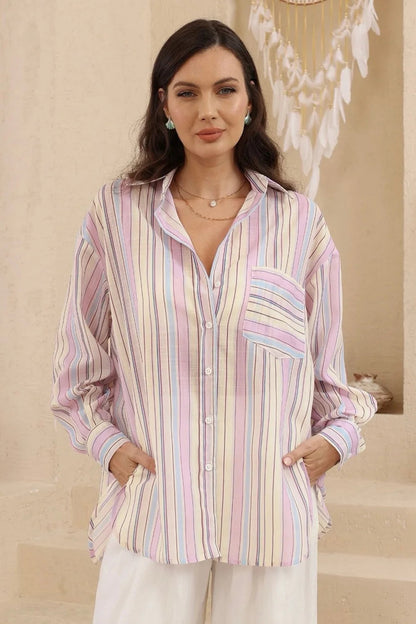 Winslow Stripe Shirt - Lilac