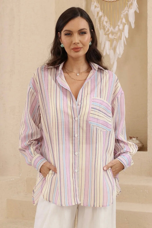 Winslow Stripe Shirt - Lilac