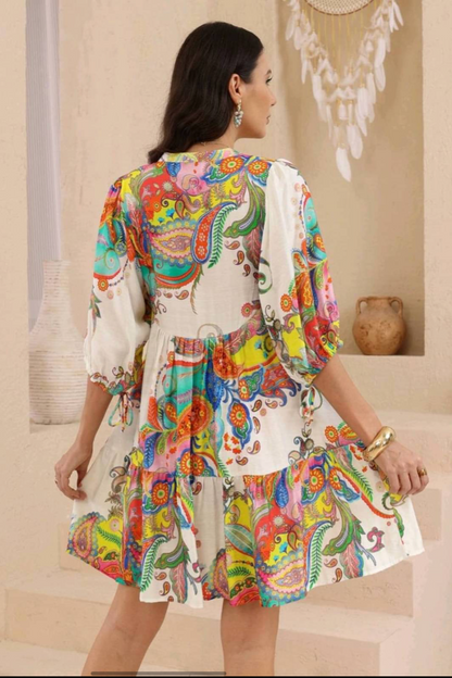 Electric Paisley Sun Dress
