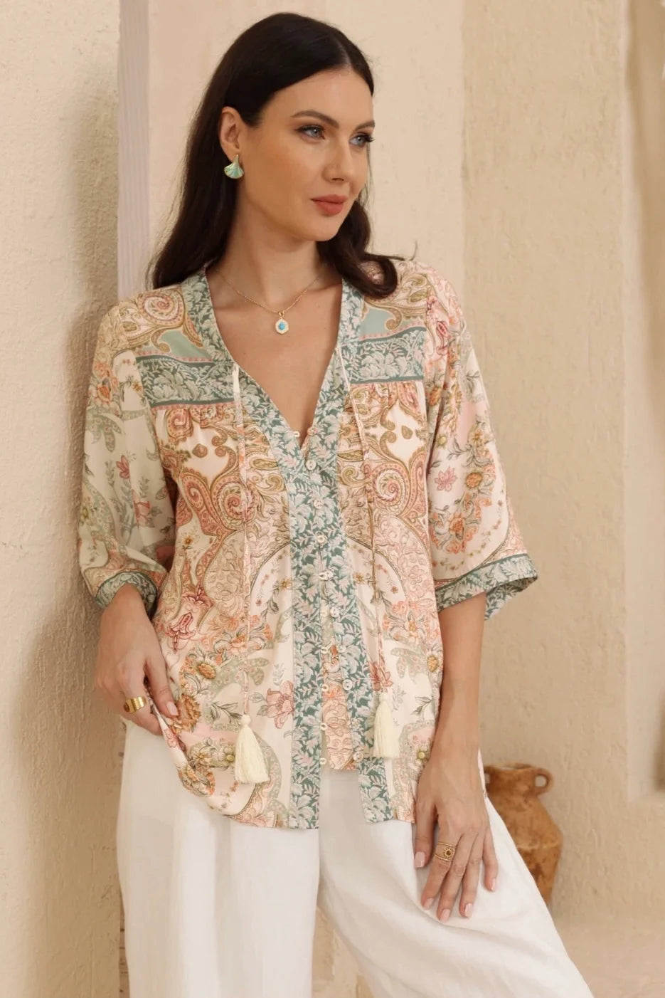 Bellini Blouse - Vintage Paisley