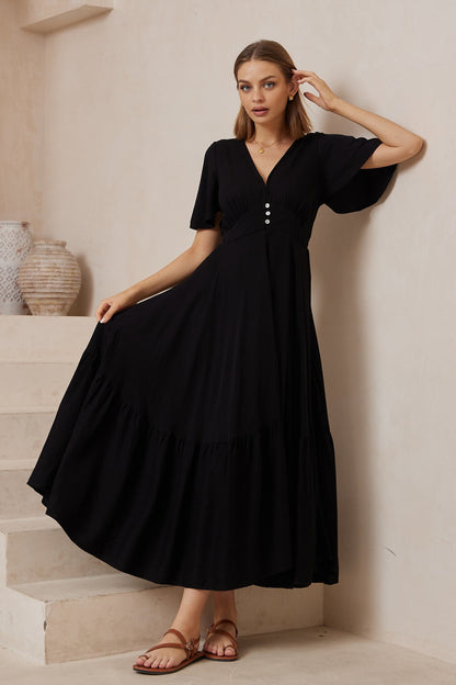Alora Maxi Dress - Ebony