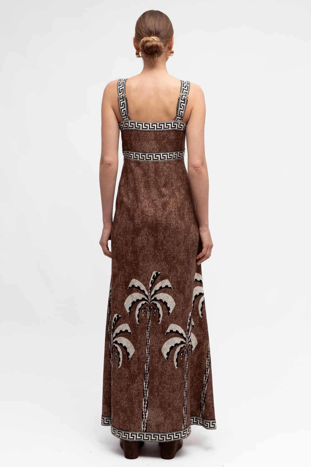 Tropical Mosaic Maxi Dress - Coconut Husk