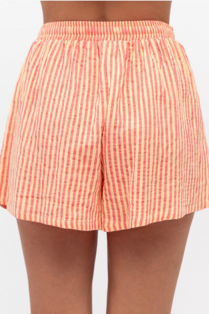 Fine Pin Stripe Short - Yellow/Orange