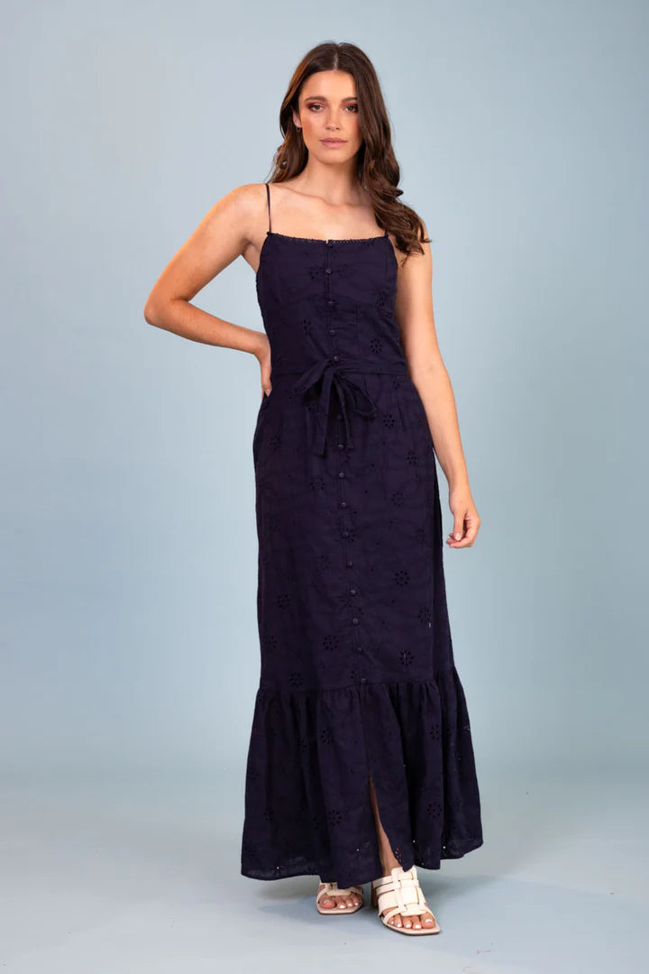 The Bay - Indigo Embroidered Maxi Dress - Navy