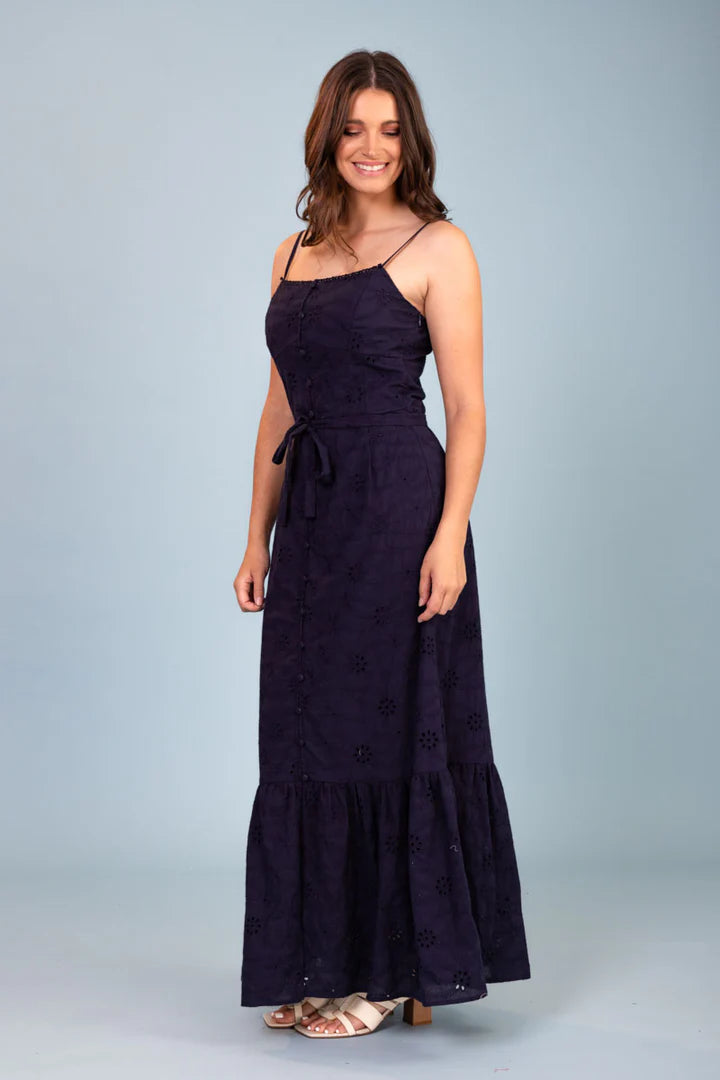 The Bay - Indigo Embroidered Maxi Dress - Navy