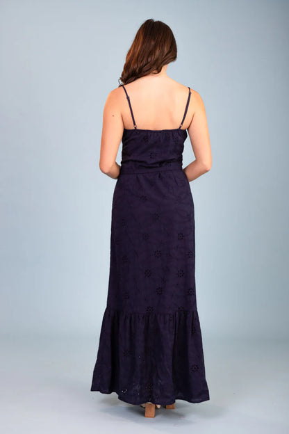 The Bay - Indigo Embroidered Maxi Dress - Navy