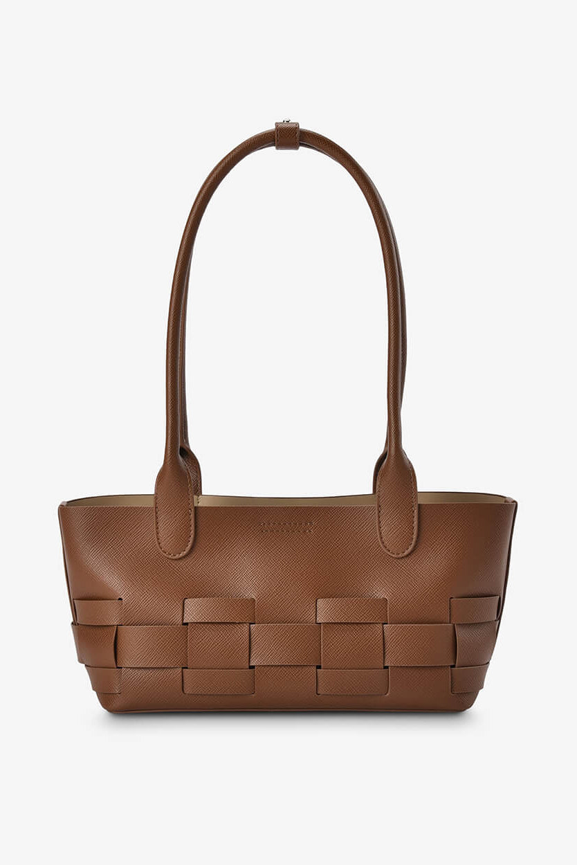 ELMS + KING - Kenley East-West Bag - Tan Saffiano